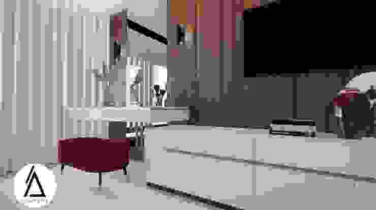 Projeto – Design de Interiores – Suite Principal FR Areabranca Quartos modernos