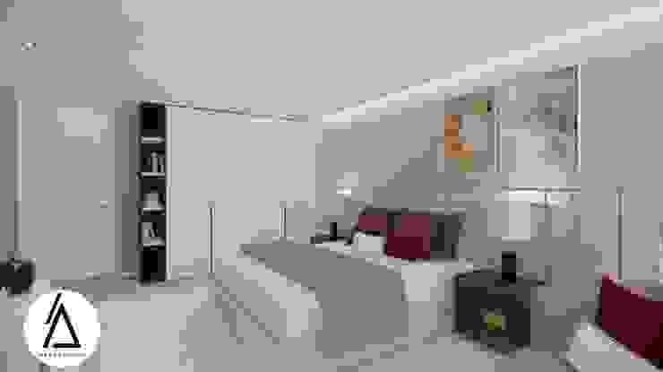 Projeto – Design de Interiores – Suite Principal FR Areabranca Quartos modernos