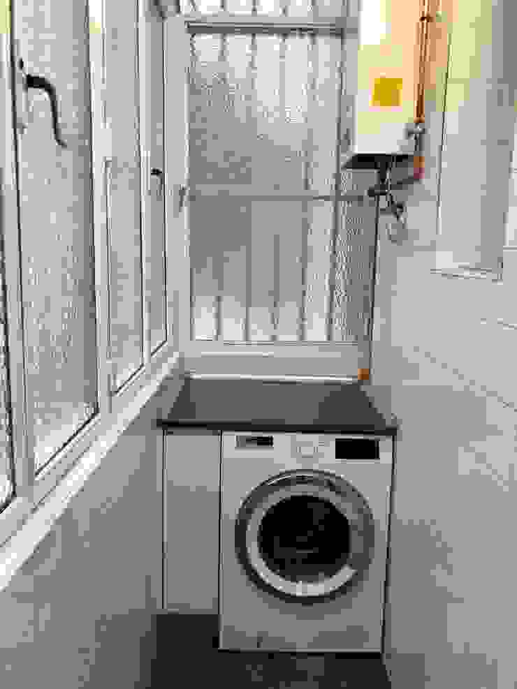 Lavadero Inspiración al Cuadrado SL Balcón lavadero, balcon interior, diseño de lavadero, mueble de lavadero