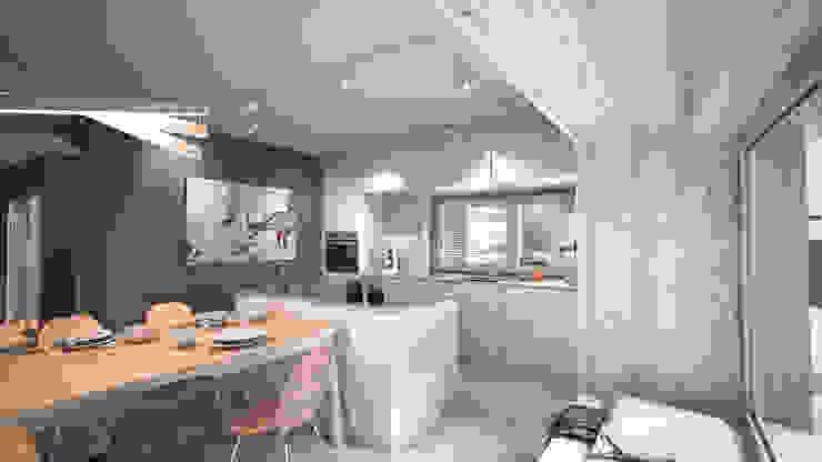 Modernes Einfamilienhaus, Masswerk 5 Masswerk 5 Kleine Küche Weiß