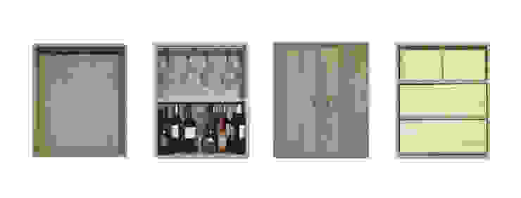 Modules with Open Compartment, Cup Holder, Doors or Drawers homify Moderne Weinkeller MDF Holznachbildung Weinkeller