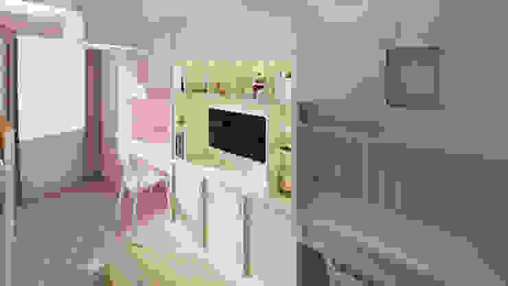 Dormitorio infantil unisex AM CONCEPT by Asun Montoya Estudio Interiorismo Dormitorios pequeños Multicolor gabinetes,Propiedad,Edificio,Diseño de interiores,Piso,Piso,Estantería,Cajonera,Electrodoméstico,Estante