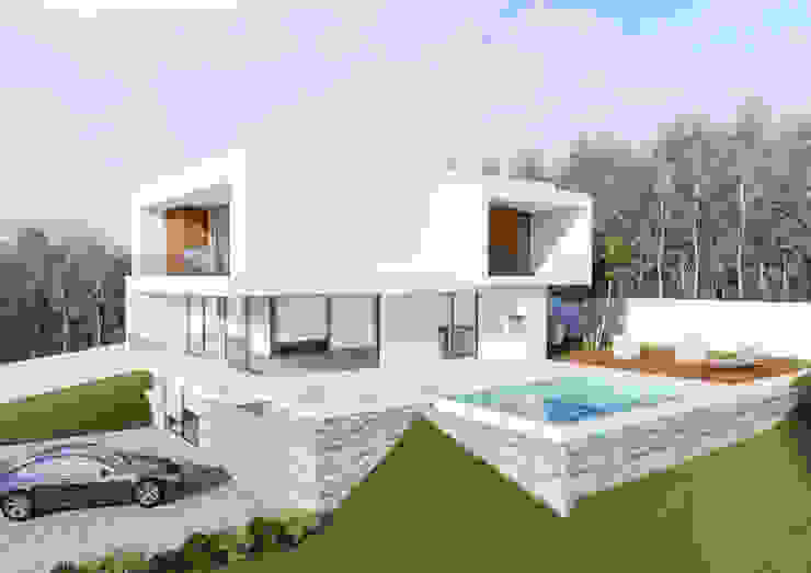Moradia Unifamiliar II, Triplo Conceito, arquitetura & design de interiores Triplo Conceito, arquitetura & design de interiores Single family home White