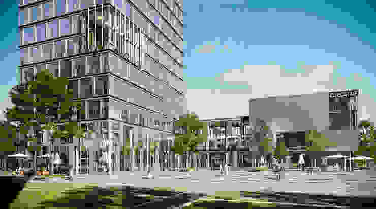Architectural visualization of the European Center for Medium-Range Weather Forecasts (ECMWF) in Bonn, Render Vision Render Vision