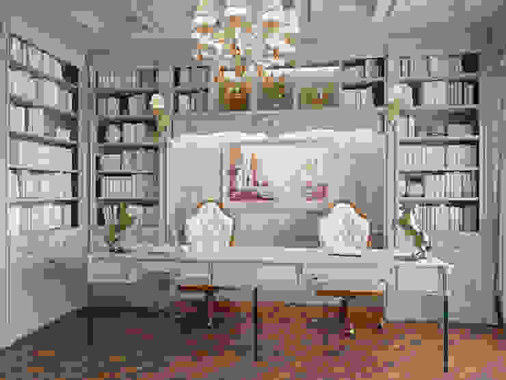 Parete attrezzata SDesign Studio in stile classico biblioteca,design interni,villa