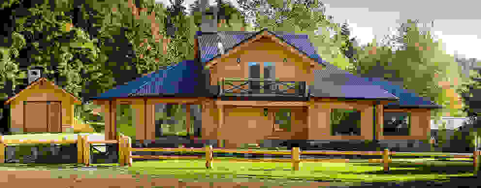 Casa Amancay Ι San Martín de los Andes, Neuquén. Argentina., Patagonia Log Homes - Arquitectos - Neuquén Patagonia Log Homes - Arquitectos - Neuquén Single family home Wood Wood effect