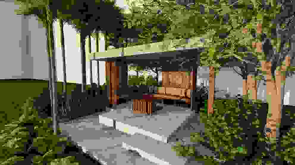 Outdoor Gazebo Studio Machaan Modern style gardens