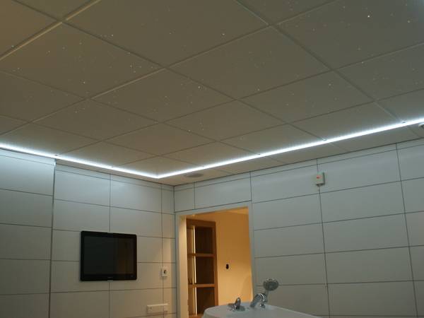 Oom of meneer dump Mevrouw Luxe Badkamer Sterrenhemel plafond verlichting van glasvezel en LED | homify