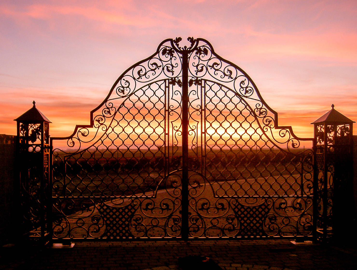 Красивые кованые ворота