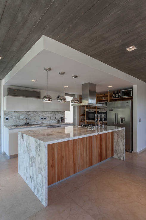 20 Dapur  Modern  Dengan Meja Marmer dan Granit 