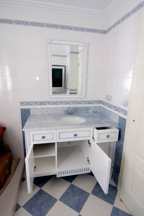 Muebles para cuartos de baño en vivienda de adrados taller de ... Lavabo en forma de esquina en mexico