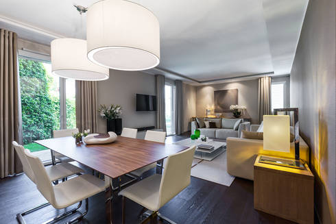 Il moderno confortevole design degli interni per il apartamento in ... Design di interni