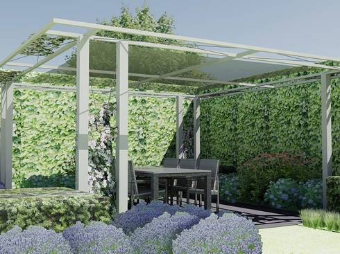 Schaduwlounge over het terras von Bladgoud-tuinen | homify Schaduwlounge over het terras von Bladgoud-tuinen | homify