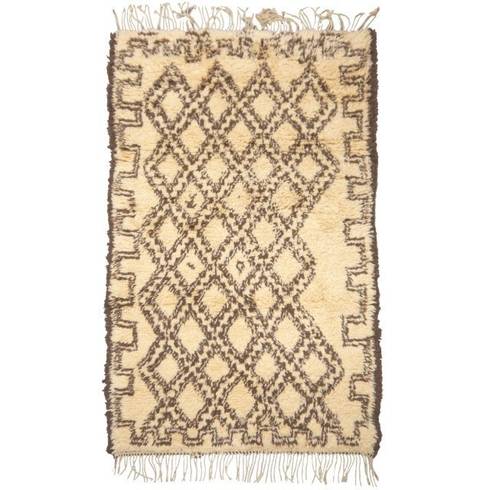 14250 Beni Ouarain / Ourain Berber Teppich Marokko 200 x 130 cm von ... 14250 Beni Ouarain / Ourain Berber Teppich Marokko 200 x 130 cm von ...