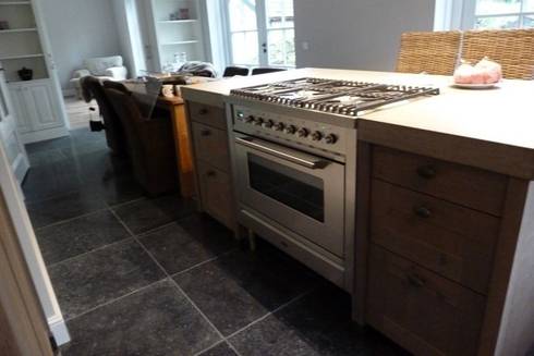 Project achterhoek rustiek hout met beton door de lange keukens ...