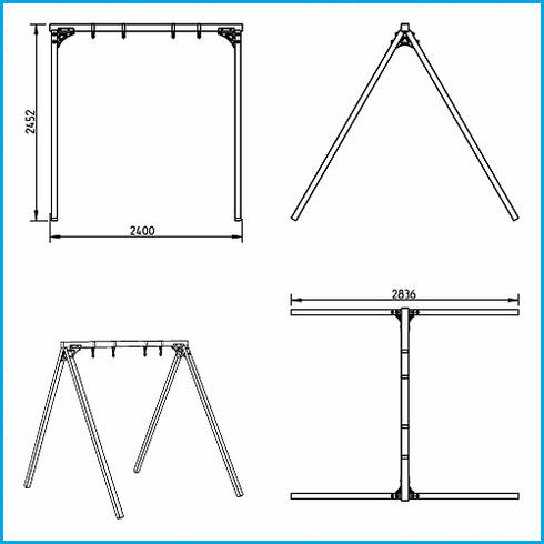 Swing Set Dimensions Plan By Active Garden Ltd Swing Set Dimensions Plan By Active Garden Ltd
