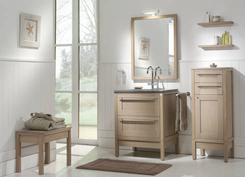 {Badmöbel landhausstil hängend
50} Echtholzbadmöbel aus der Serie Elements von F&F Floor and ... | {Badmöbel landhausstil hängend
50}