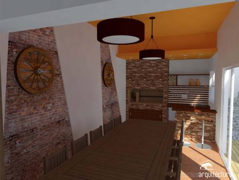Diseño de jardÃn de invierno con parrilla y patio exterior de ...