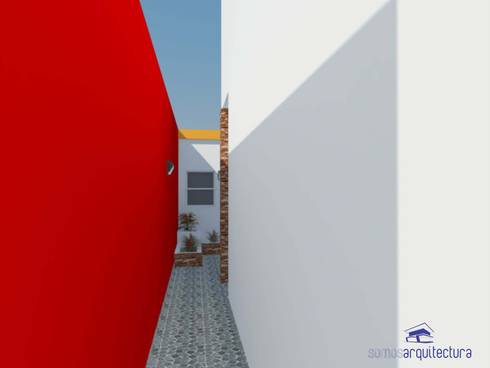 Diseño de jardÃn de invierno con parrilla y patio exterior de ...