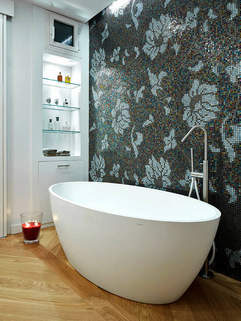 how to get a wow effect in the bathroom: go for pattern!