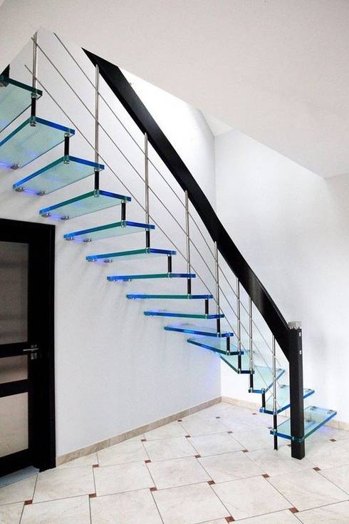 escalier quart tournant verre
