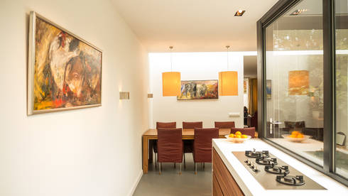 Luxe smalle aanbouw met keuken pal op het zuiden, aluminium ...