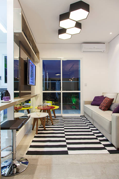 23 idee per arredare un soggiorno piccolo Arredare sala con cucina a vista
