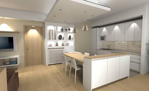 Riorganizzazione zona living di cristiano rossi interior designer ... Zona soggiorno