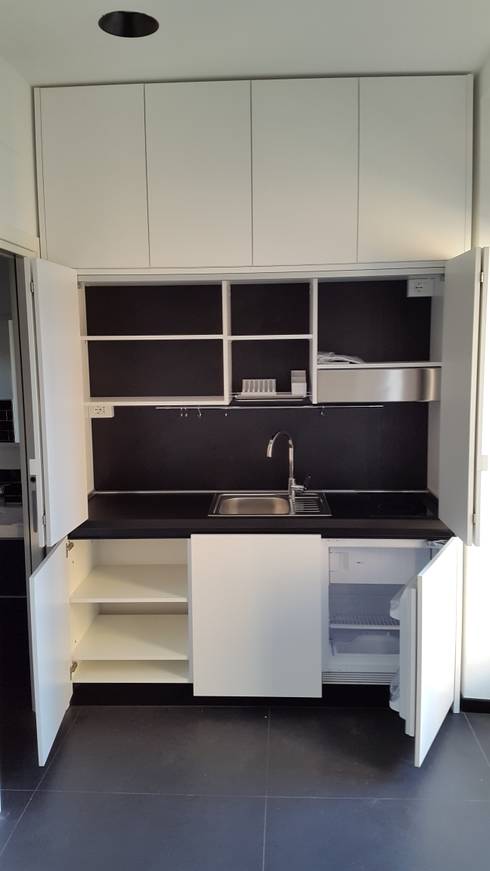 Minicucine cucina a monoblocco scomparsa da cm.185 con ante ... Mini cucine torino