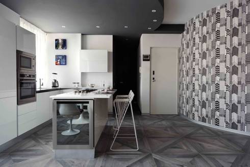 Casa anni 60 trasformata in moderno appartamento con living open ... Open space appartamento