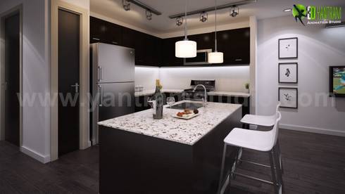 Esempio degli Interni soggiorno e cucina design von Yantram Design ... Esempio degli Interni soggiorno e cucina design von Yantram Design ...