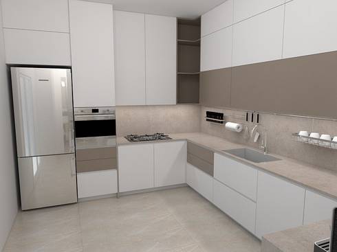 Progetto angolo cottura e Living di Arch. STEFANELLI Gabriella | homify Progetto angolo cottura e Living di Arch. STEFANELLI Gabriella | homify