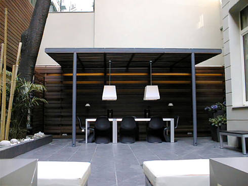 madera hierro y vidrio casas de estilo eclctico por majo barrea diseo de interiores - Pergolas De Hierro madera hierro y vidrio casas de estilo eclctico por majo barrea diseo de interiores - Pergolas De Hierro