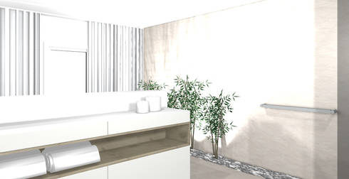 Modernes Badezimmer 3D von wohnly | homify Modernes Badezimmer 3D von wohnly | homify