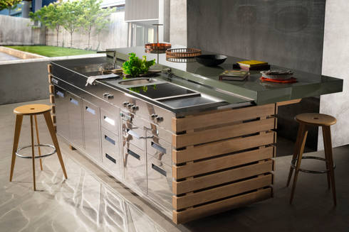 Cucina da Esterno Perpetua par Laboratorio Mattoni | homify Cucina da Esterno Perpetua par Laboratorio Mattoni | homify