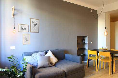 BILOCALE LOW COST, HIGHT COLOR by giorgio davide manzoni | homify BILOCALE LOW COST, HIGHT COLOR by giorgio davide manzoni | homify