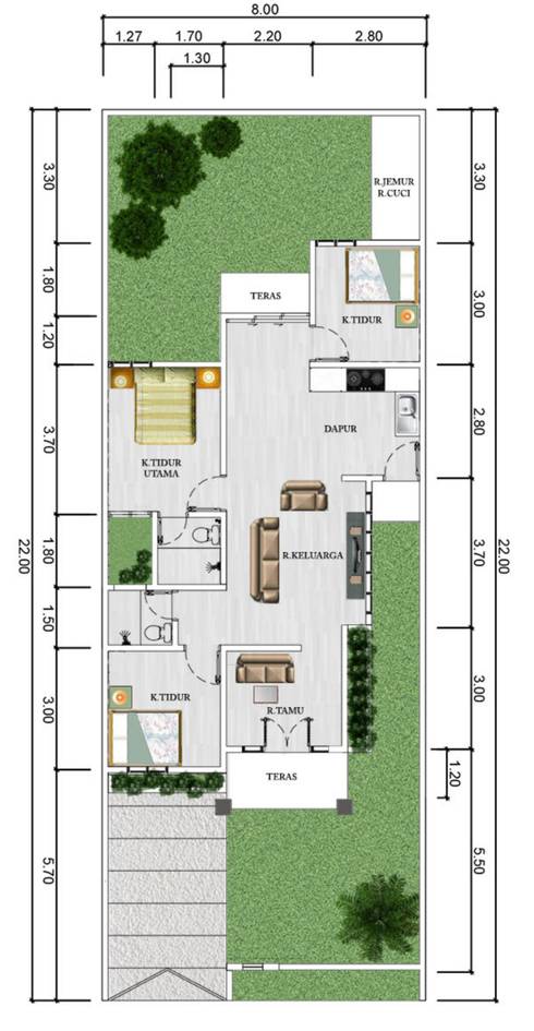 PERUMAHAN TROPIS PEKANBARU: by CASA.ID ARCHITECTS