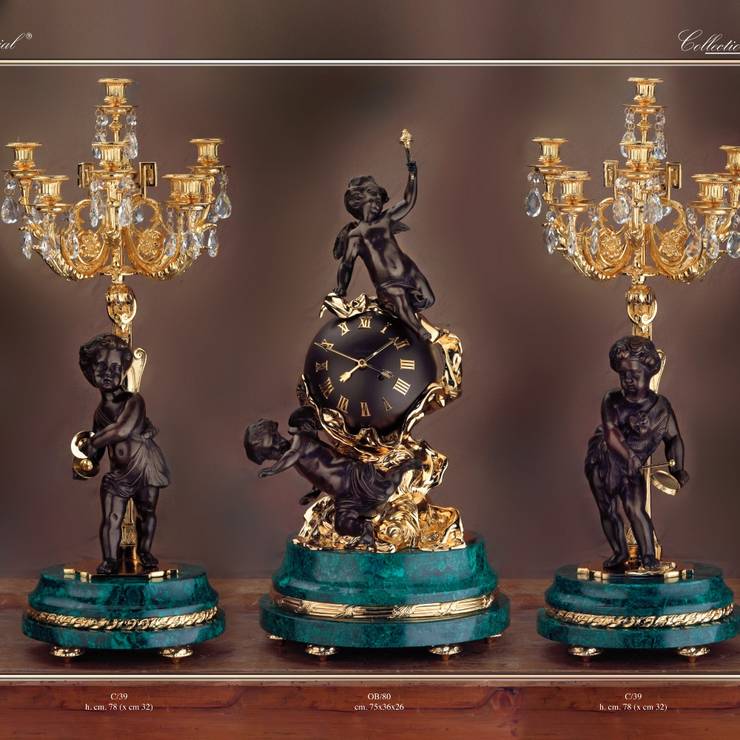 Orologi e candelabri pietre preziose imperial by farbel s.r.l. ... Fonderia d arte
