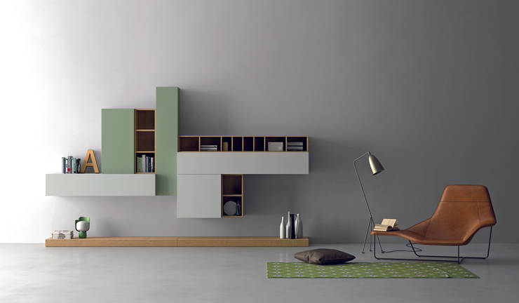 Industrial design - Dall'Agnese - Zona giorno Slim, IMAGO DESIGN IMAGO DESIGN 모던스타일 거실 선반