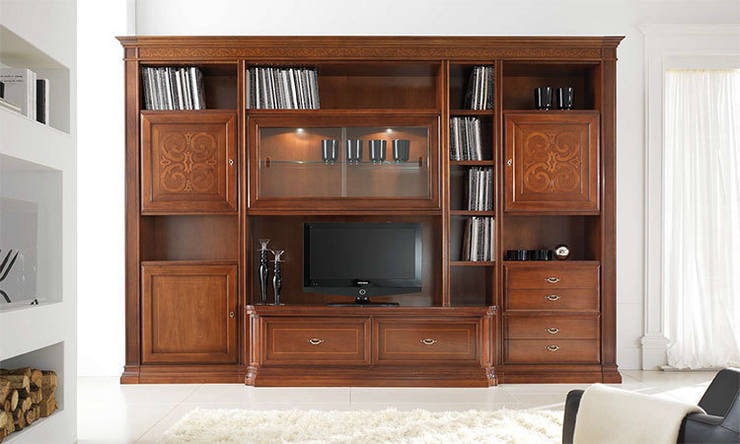 tv wand, tv-wand margot-stilema by spels-mÖbel ug | homify, Design ideen