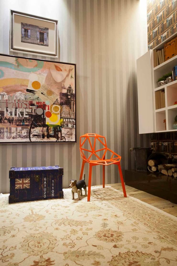  غرفة المعيشة تنفيذ Orlane Santos Arquitetura