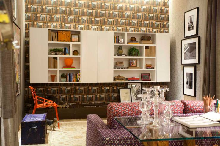  غرفة المعيشة تنفيذ Orlane Santos Arquitetura