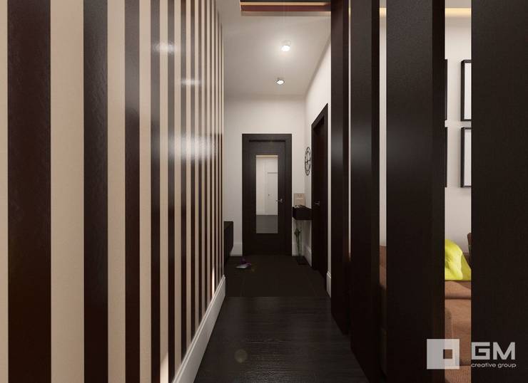 GM-interior 의 Дизайн интерьера 2-х комнатной квартиры на ул. Лобачевского  | homify