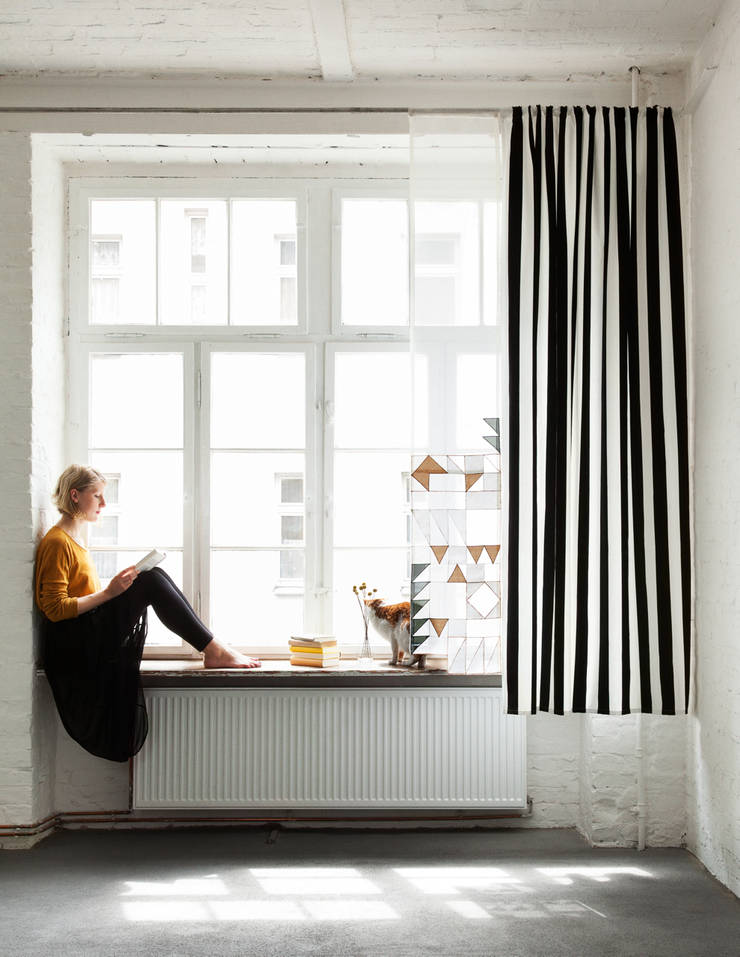 Gestaltungsbeispiele, unikatessen Berlin unikatessen Berlin Moderne Fenster & Türen Gardinen und Vorhänge