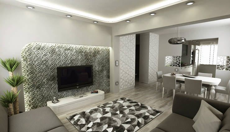 Niyazi Özçakar İç Mimarlık – N.Ö. EVİ:  tarz Oturma Odası