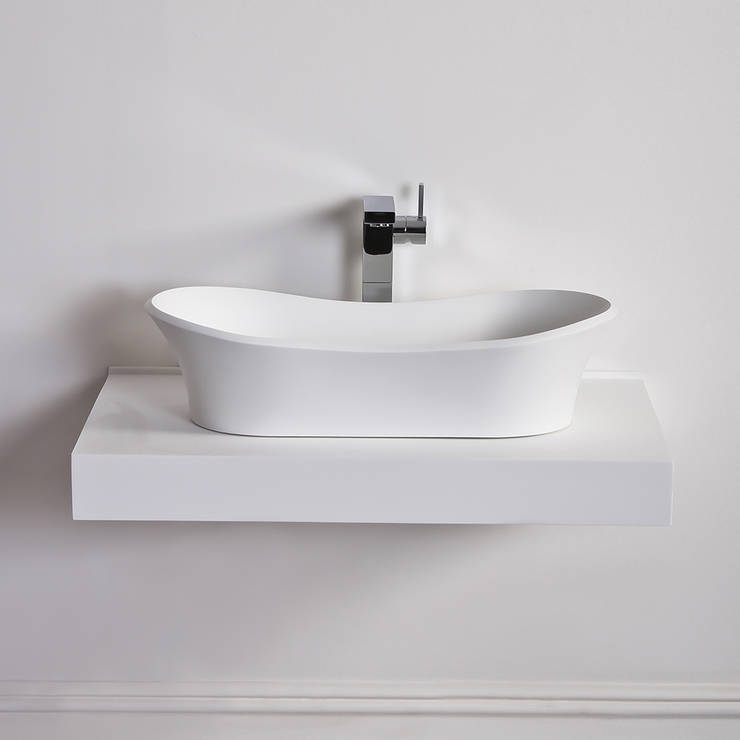 LUSSO STONE SOLID LIMESTONE RESIN BASINS by Lusso Stone homify