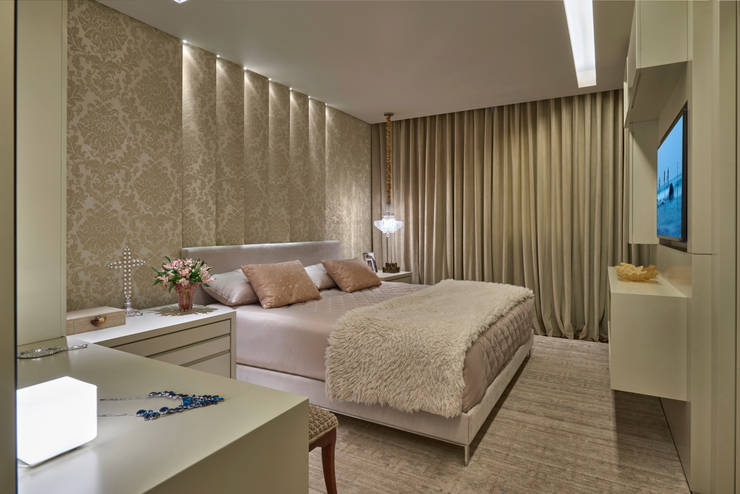  غرفة نوم تنفيذ Gislene Lopes Arquitetura e Design de Interiores
