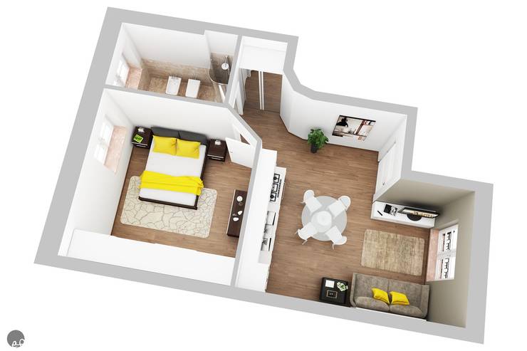 Progettare casa di 40 mq: 15 esempi fantastici per ispirarti Progetto casa 40 mq
