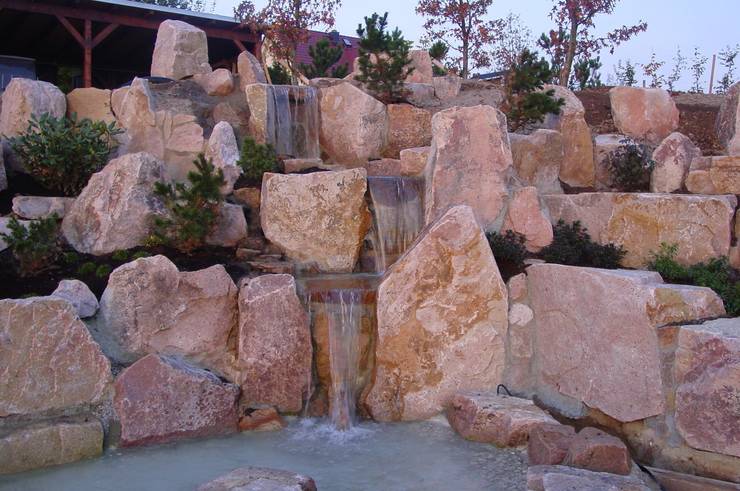 wasserfalle im garten, wasser im garten, natur-teiche, schwimm-teiche, wasserfälle, Design ideen