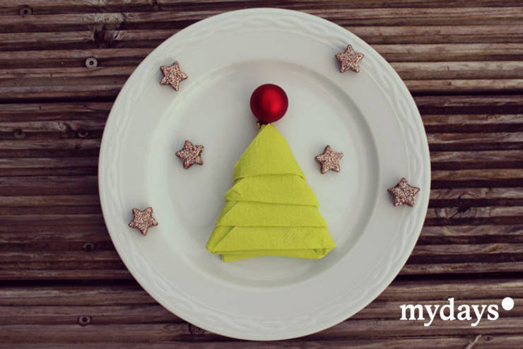 Servietten falten - Weihnachtsdekoration selbst gemacht von mydays ... Servietten falten - Weihnachtsdekoration selbst gemacht von mydays ...